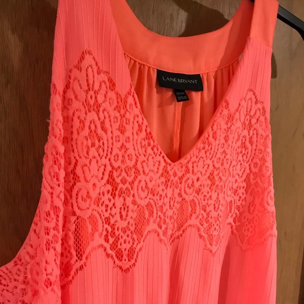 Coral Lace Summer Dress